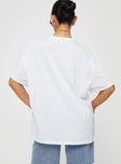 product Princess Polly Half Sleeves Crew Neck  Future Oversize Tee White