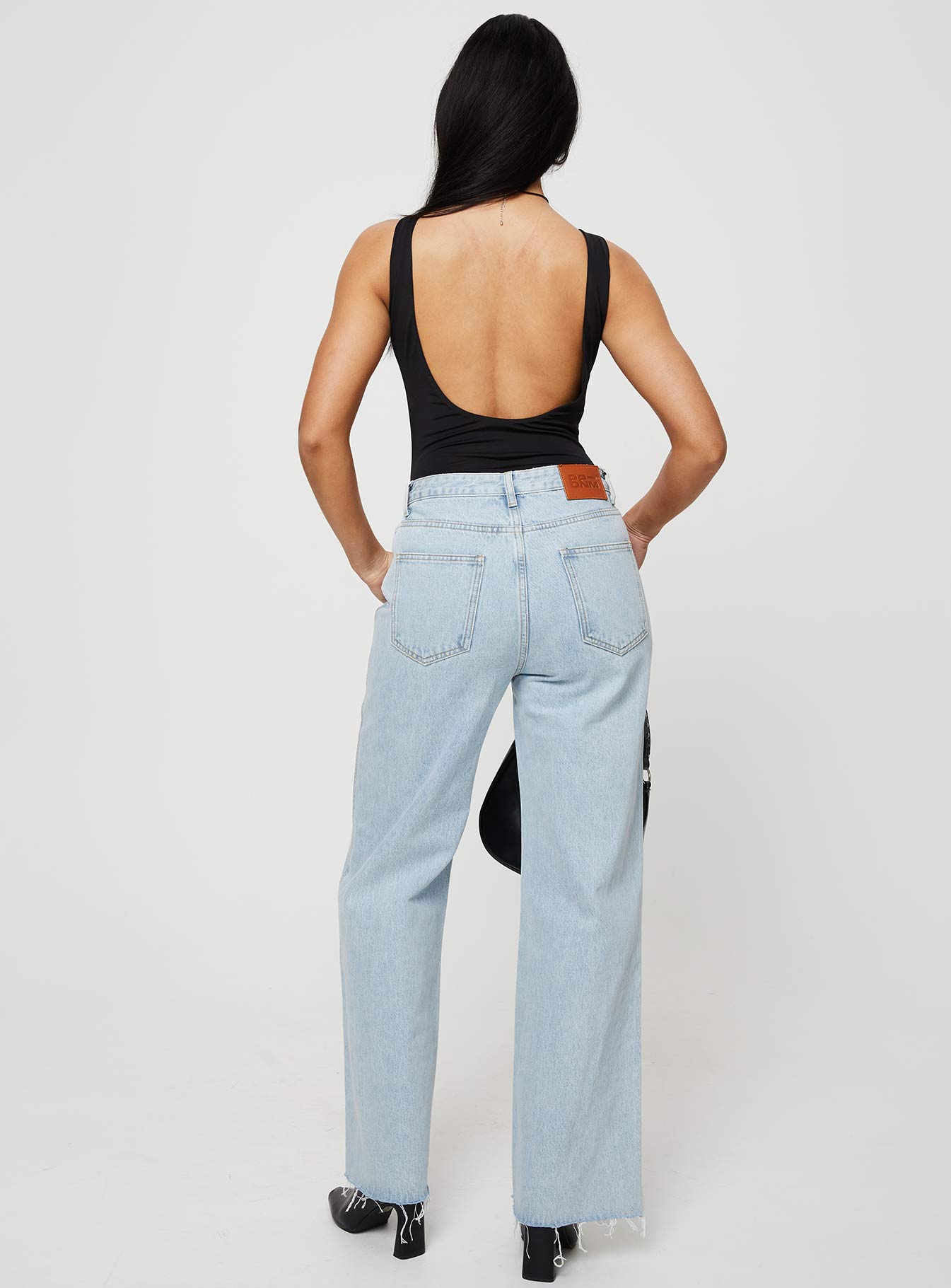 product Princess Polly High Waisted  Arlington Straight Leg Denim Jeans Light Wash