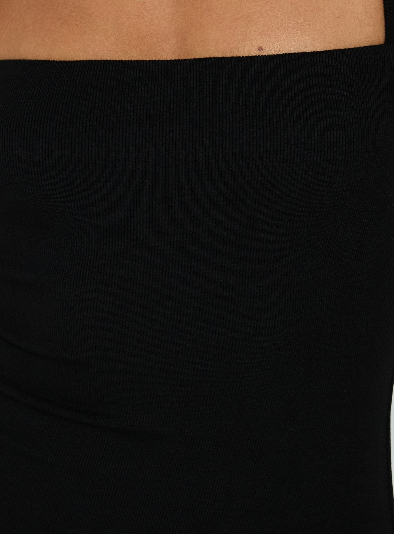 Erroll Drop Waist Knit Maxi Dress Black