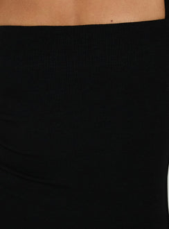 Erroll Drop Waist Knit Maxi Dress Black