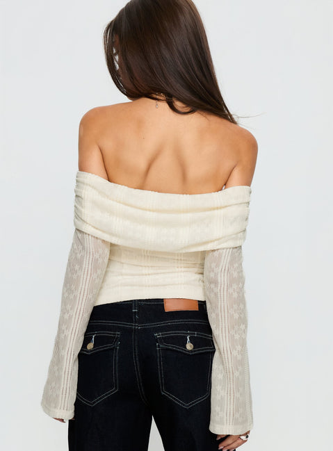 Colettie Long Sleeve Top Cream