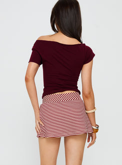 Bexi Textured Skort Red / White Stripe