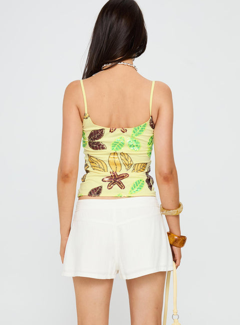 Maesie Tie Up Shorts White