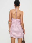 Moonlit Mini Dress Pink Stripe Petite