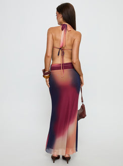 Tigress Halter Maxi Dress Multi