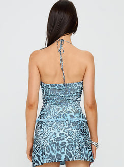 Inner Beauty Top Blue Leopard