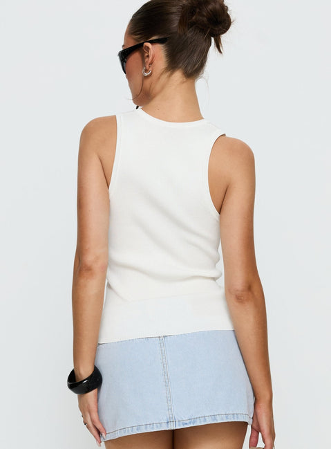 Kyrella Longline Vest Top White