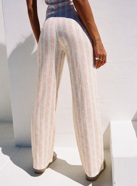 product Princess Polly Perfect Pant Pink Stripe High Waisted Pants High Waisted Pants 