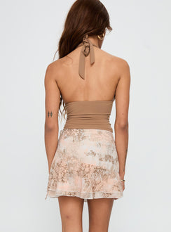 back view of model wearing Princess Polly Luned Mini Skirt Multi Mini Skirts 