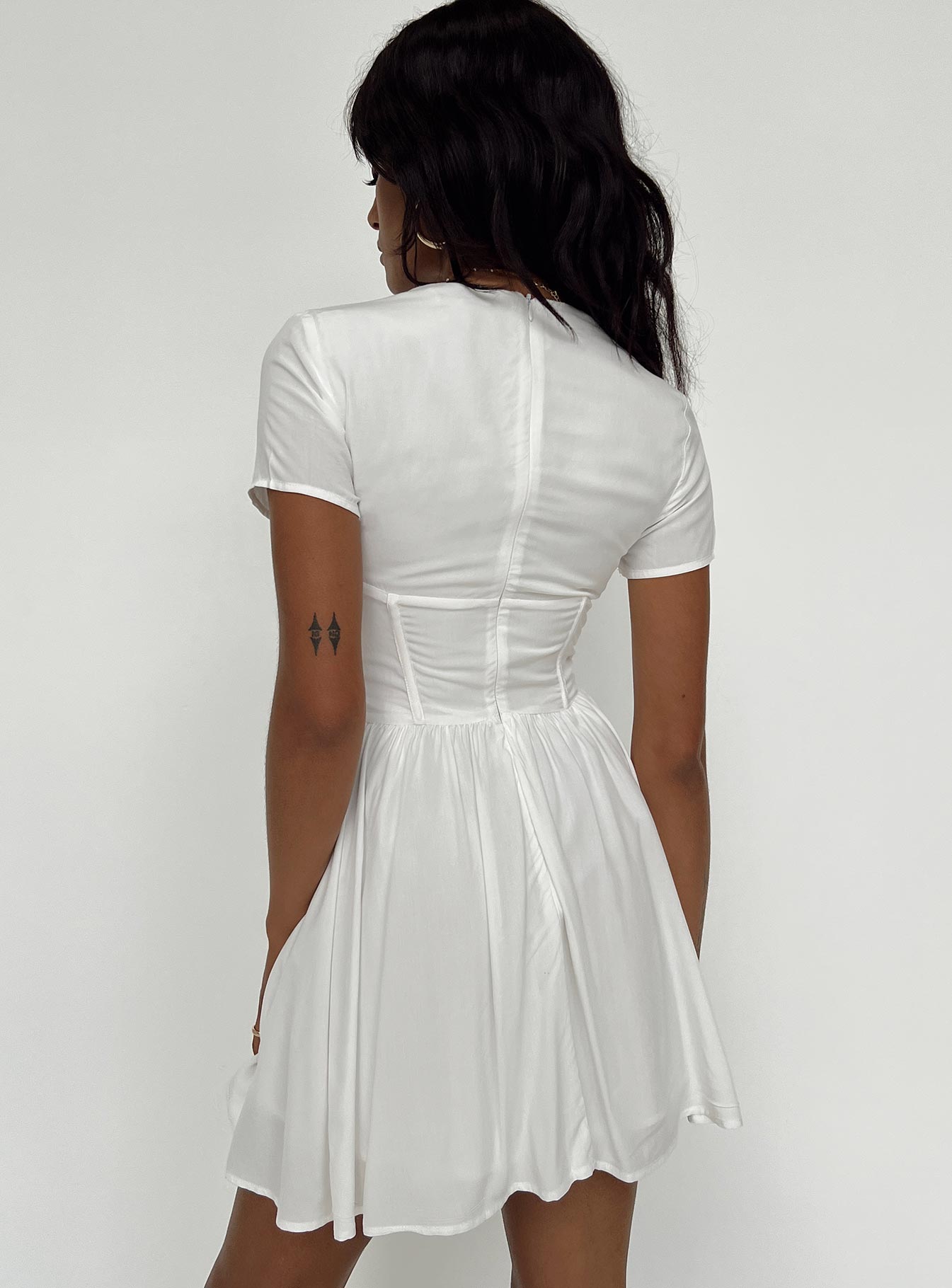 product Princess Polly Crew Neck  Pasque Mini Dress White