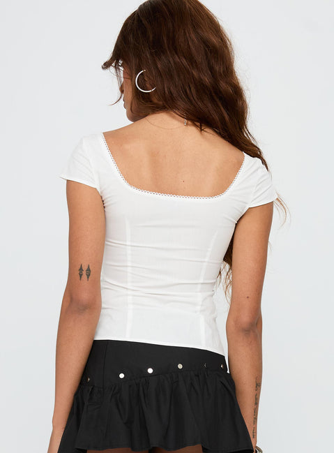 Transcendence Button Up Top White