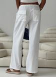 product Princess Polly High Waisted Pants  Nalinee Pants White