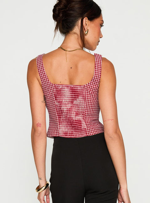 Bruncheon Top Red / White