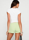 Livitie Shirred Micro Shorts Green