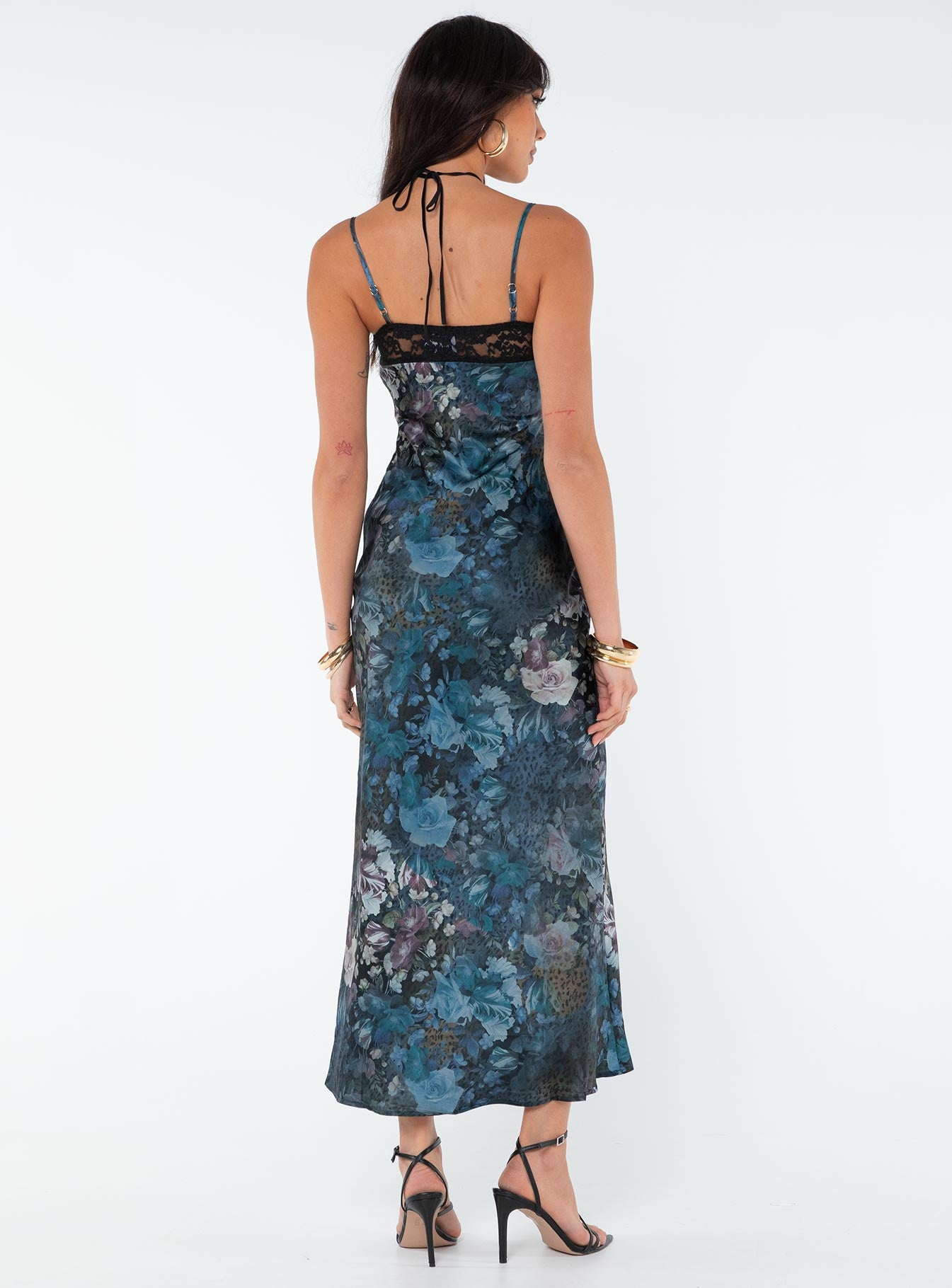 product Princess Polly Asymmetric Neckline  Darsy Maxi Dress Blue Multi