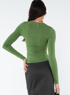 product Princess Polly Sleeveless High Neck  Arnim Long Sleeve Top Olive