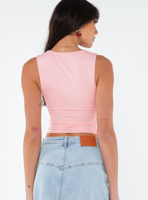 product Princess Polly Sleeveless Square Neck  Zoe Top Light Pink