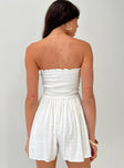 Princess Polly Sweetheart Neckline  Kiyah Strapless Romper White