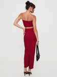 Burgundy two piece skirt and top set