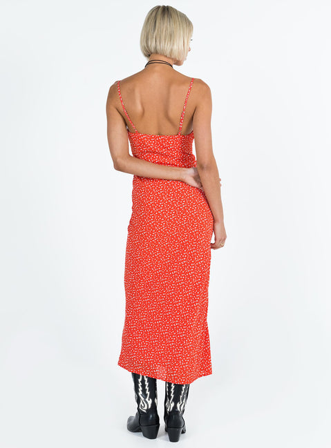 product Princess Polly Sweetheart Neckline  Alonso Maxi Dress Red