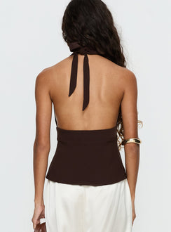 Brealle Halter Top Chocolate