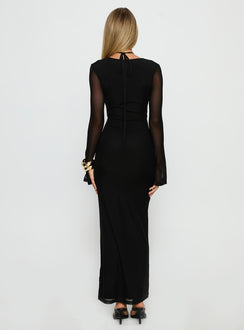Ariadna Cut Out Long Sleeve Maxi Dress Black