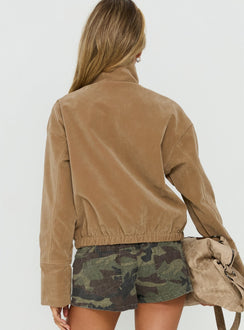 Tayne Funnel Neck Jacke Karamell