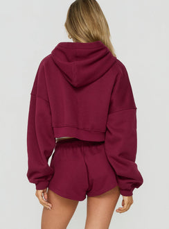 Quinncy Low Rise Sweat Shorts Cherry