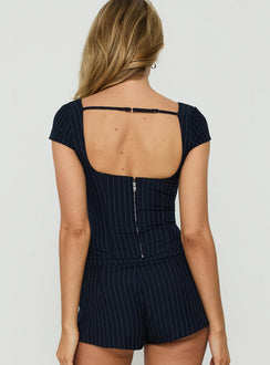 Kosetta Tailored Scoop Top Pinstripe