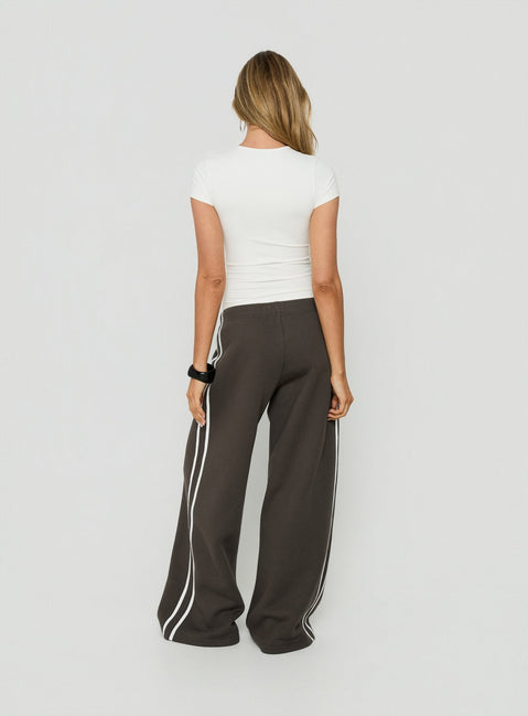 Kennah Wide Leg Sweat Pants Iron Grey