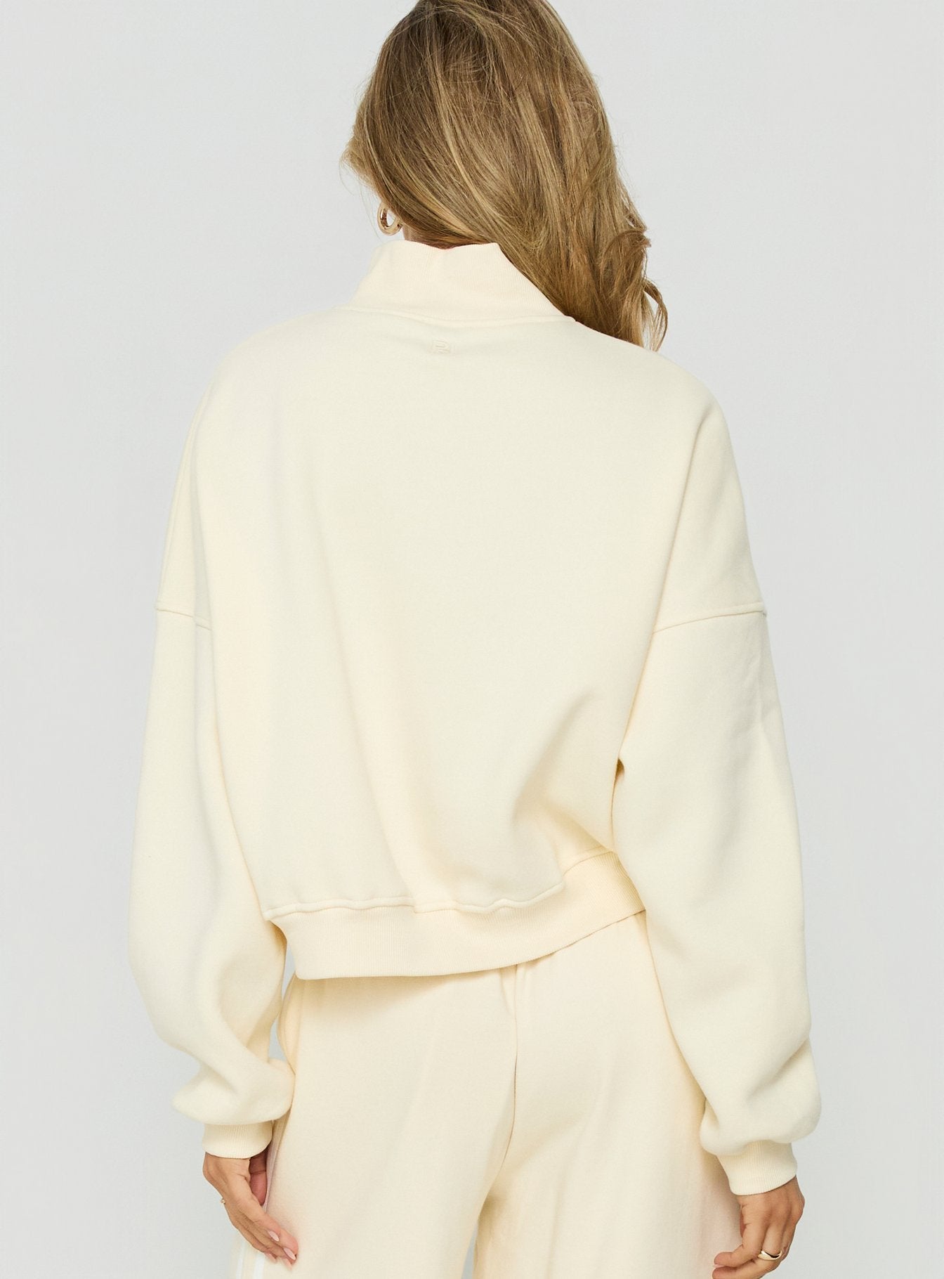 Anyya Funnel Neck Crew Jumper Cream