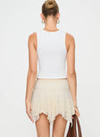 Lifas Lace Mini Skirt Cream Petite