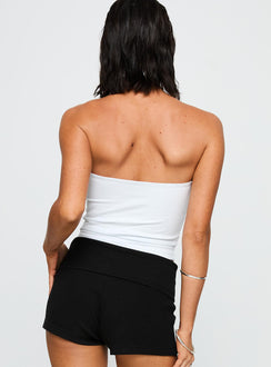 back view of model wearing Princess Polly UC Berkeley Tube Top White Sleeveless straight 