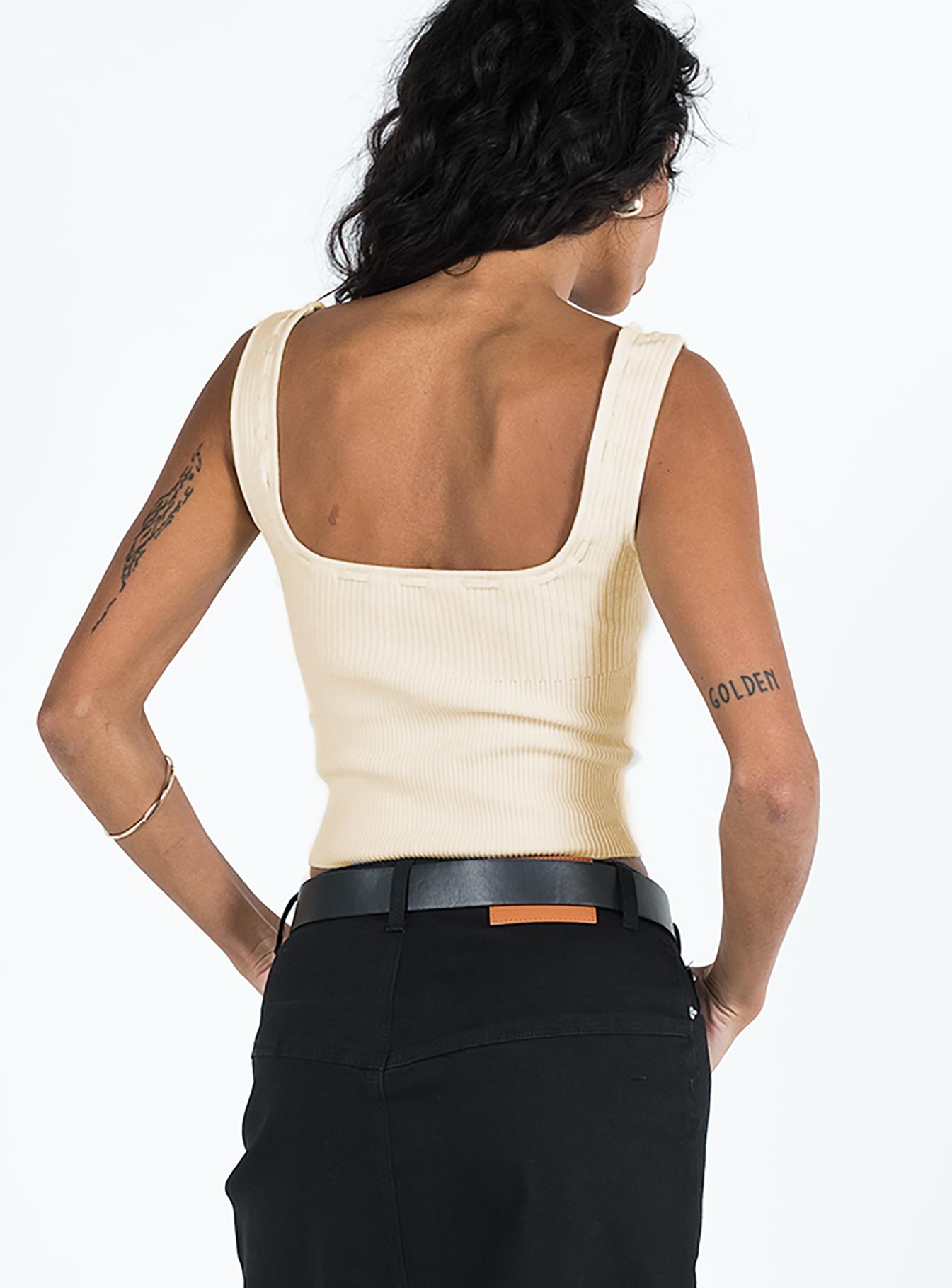 product Princess Polly Sleeveless Square Neck  Ferna Top Ivory