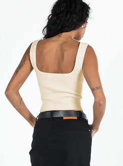 product Princess Polly Sleeveless Square Neck  Ferna Top Ivory