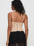 back view of model wearing Princess Polly Rumaysa Top Multi Sleeveless V-Neck 