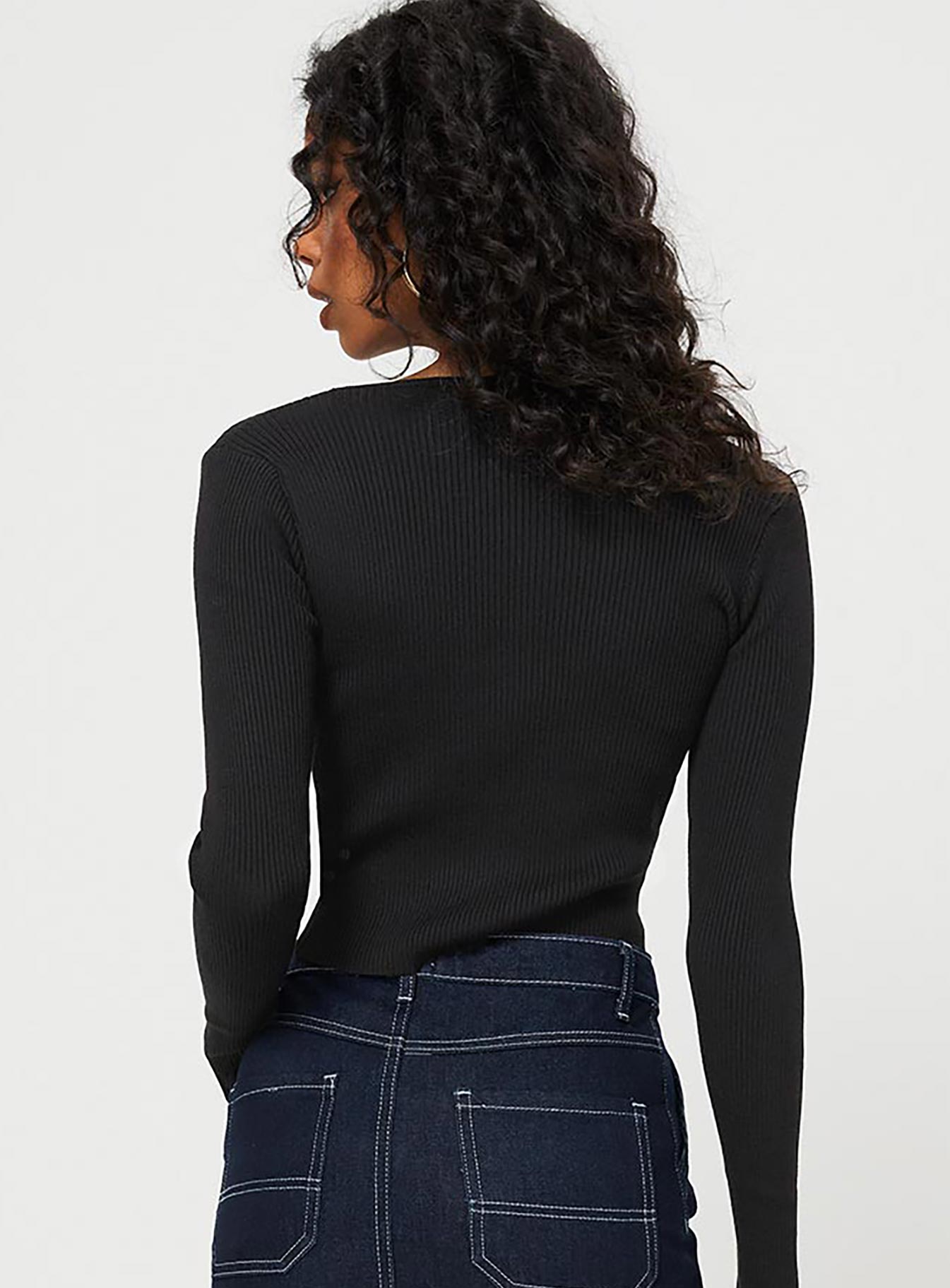 Theresa Sweater Black Princess Polly  Cropped 