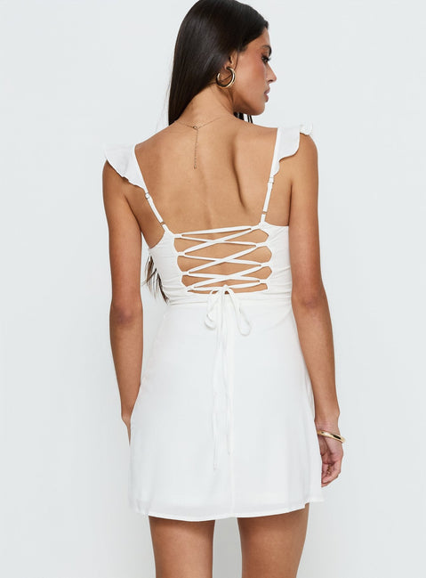Landon Mini Dress White | Princess Polly
