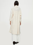 Joyous Longline Cardigan Cream Princess Polly  long 