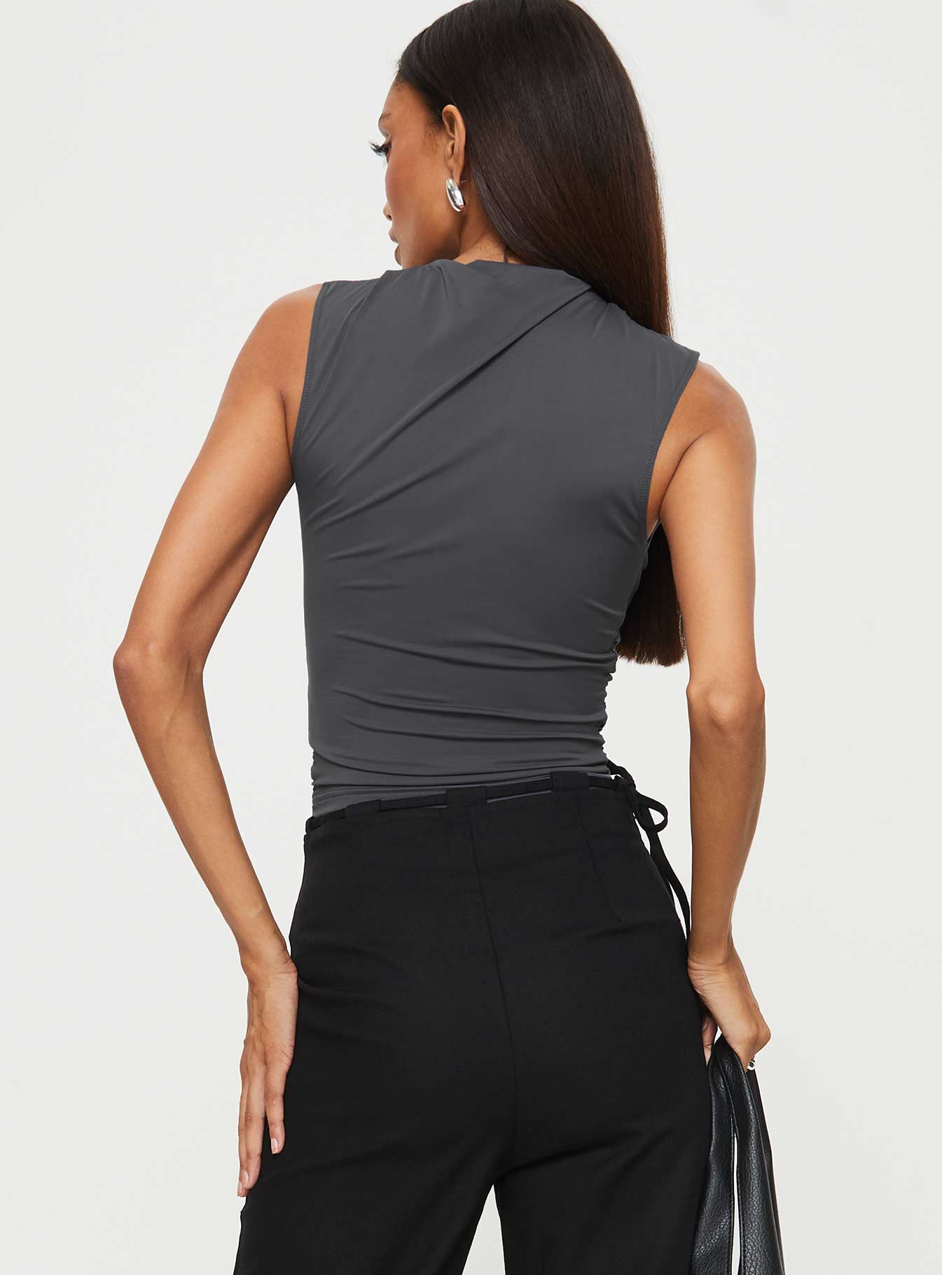 product Princess Polly Sleeveless High Neck  Jessup Tank Top Slate