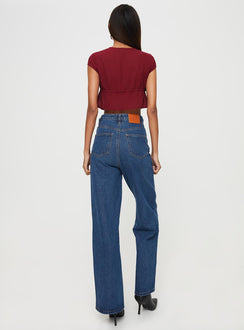 product Princess Polly High Waisted  Nicolo Jeans Mid Blue Denim