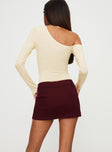 Brinnley Mini Skirt Burgundy Princess Polly  Mini 