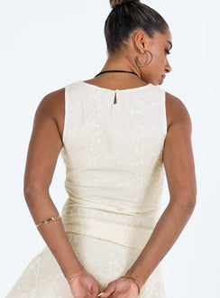 product Princess Polly Sleeveless High Neck  Perilla Lace Top Cream