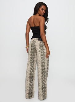 Serpentina Straight Leg Jeans Snake Mid Rise 
