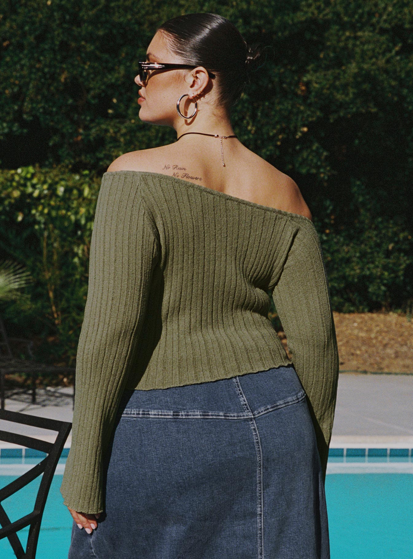 product Princess Polly Sleeveless High Neck  Santorini Knit Top Khaki Curve