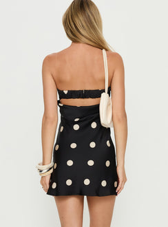 Phillipa Mini Dress Black / White Polka Dot