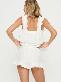 Sweetest Dreams Sleep Frill Shorts Cream