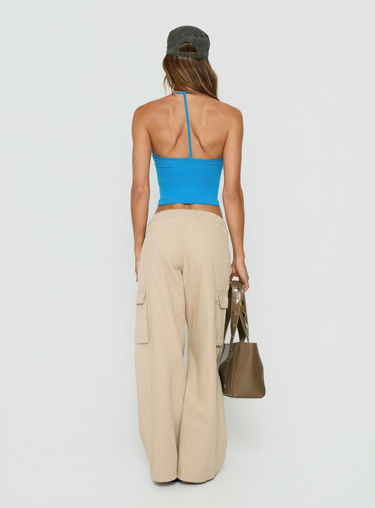 Scarletta Ultra Wide Cargo Trousers Natural