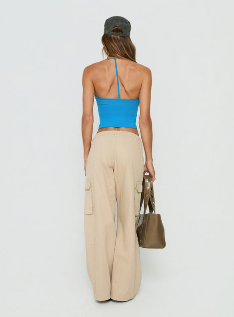 Scarletta Ultra Wide Cargo Trousers Natural