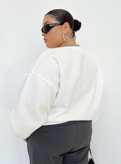 Palm Springs Sweatshirt White Curve Princess Polly  long 